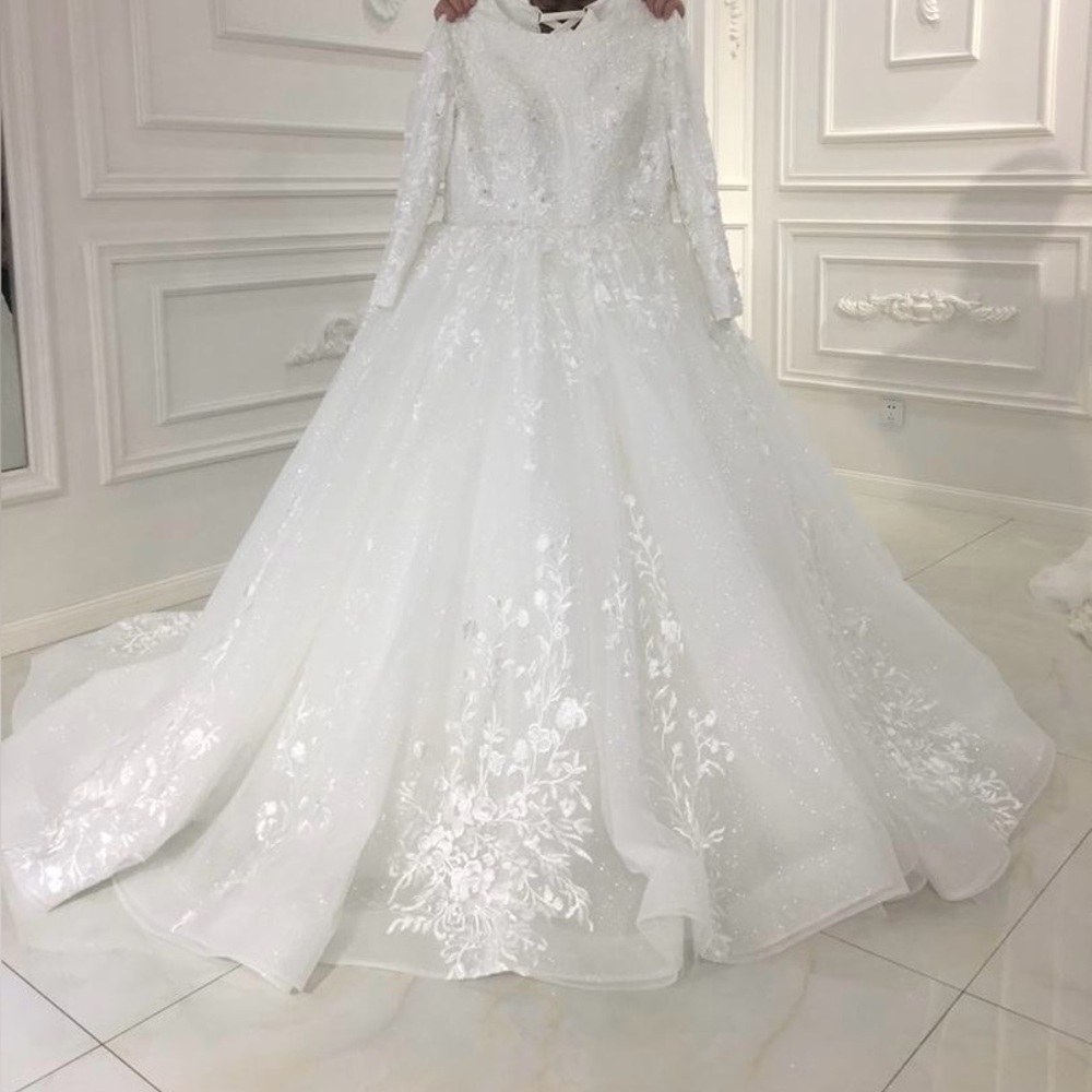 Modest Wedding Dress + Veil